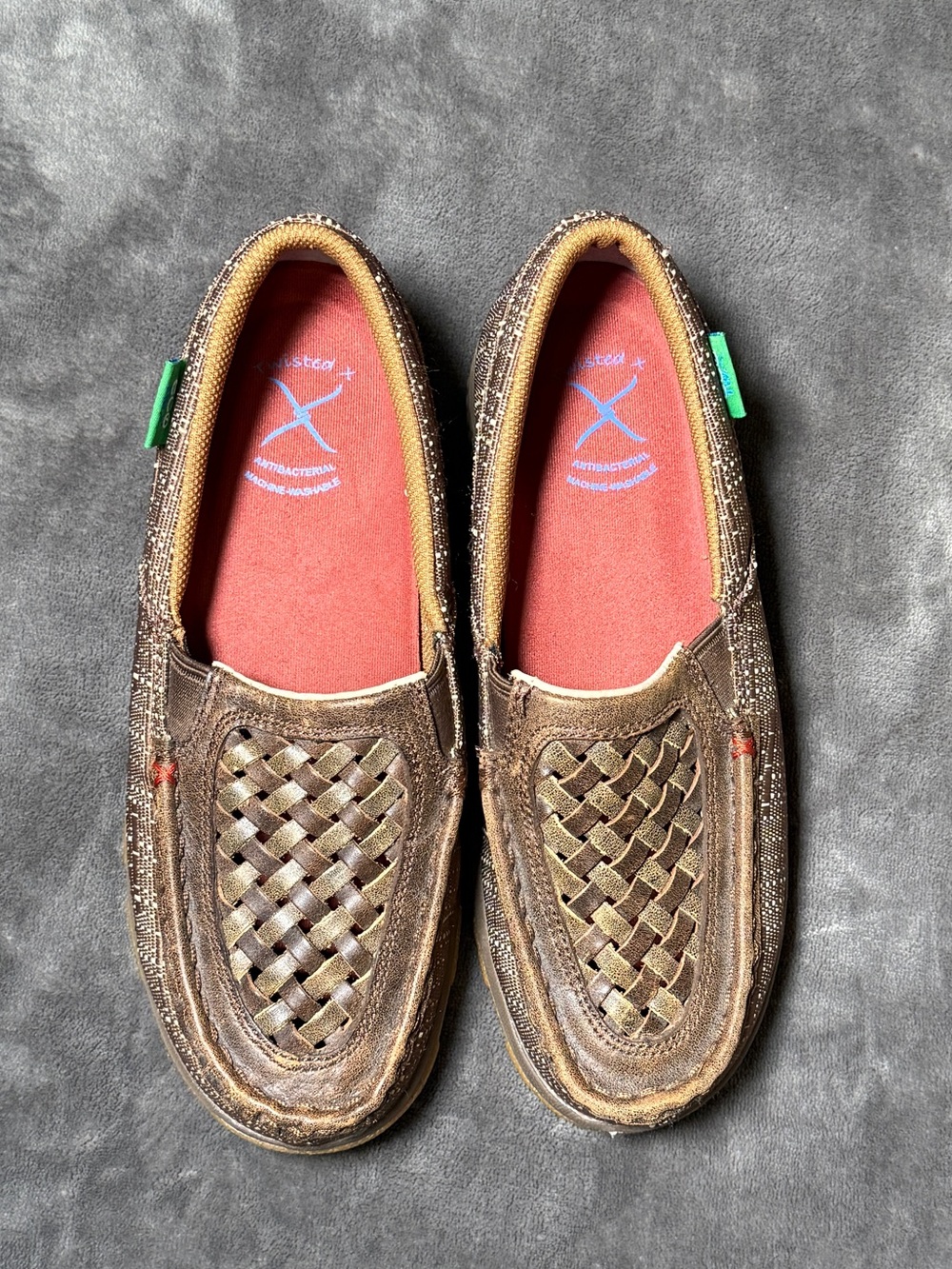 Twisted X Brown Woven Slip-On Flats
